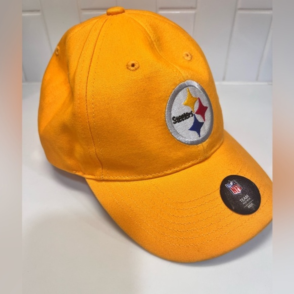 Pittsburgh Steelers Baseball Cap Hat Child NFL Football Yellow Gold - Picture 1 of 6